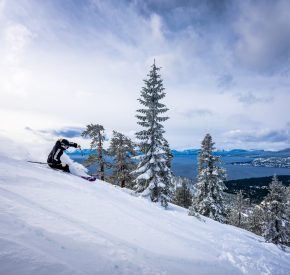 Powder skier at Diamond Peak