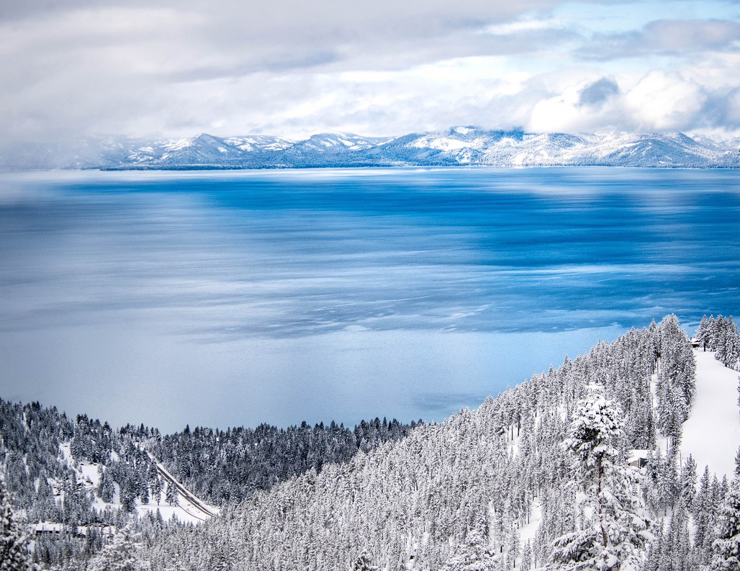 views of Lake Tahoe from diamond peak ski resort