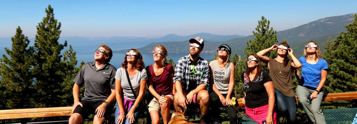 Solar eclipse viewing at Snowflake Lodge