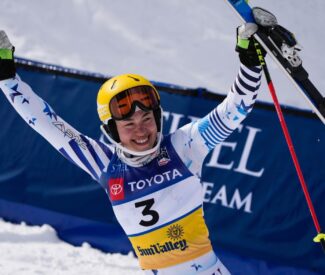 ila lapanja smiles at 2023 sun valley slalom national championship finish
