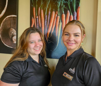 two women servers at the grille restaurant