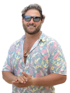 dj xande in hawaiian shirt
