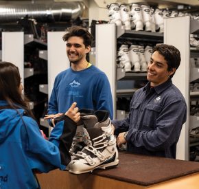 rental shop employees smile