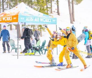 Luggi Foeger ski mo event ladies in costume
