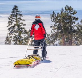 ski patrol with lake tahoe