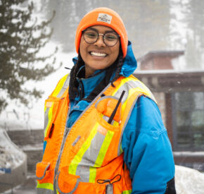 parking employee woman
