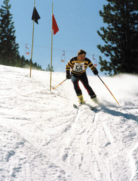 Retro ski racer at Ski Incline