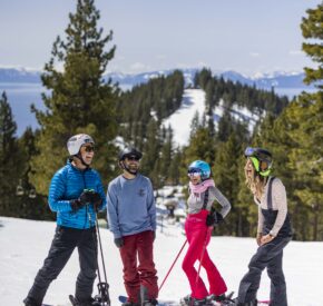 group of skiers at Diamond Peak