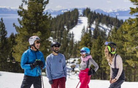 group of skiers at Diamond Peak