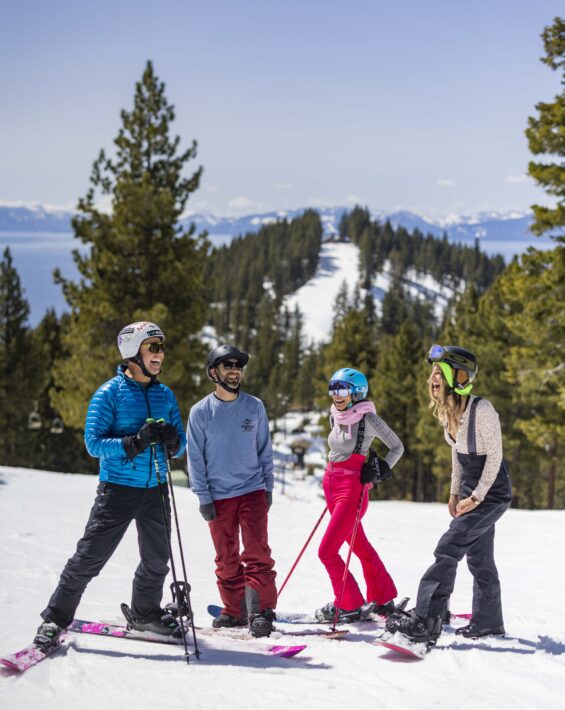 group of skiers at Diamond Peak