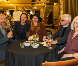 group at wine and tapas event at The Chateau