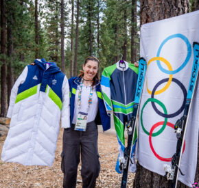 olympian lila lapanja with race suit