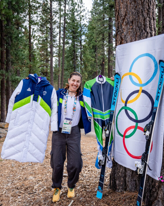 olympian lila lapanja with race suit
