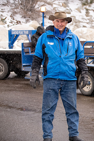 Tram driver at Diamond Peak